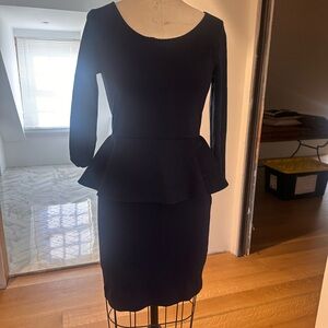 COPY - Alice and Olivia Elegant Navy Peplum Dress